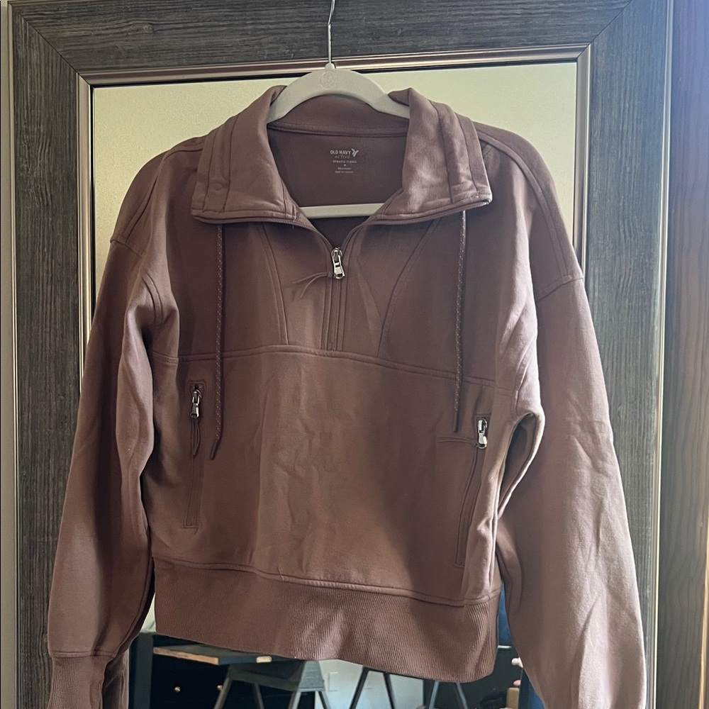 Old Navy Active Brown Fleece Jacket